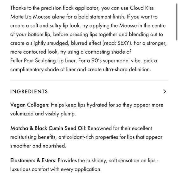 🌻 ICONIC VIXEN Vivid Ruby Red Cloud Kiss Matte Lip Mousse New FullSz - Picture 8 of 11